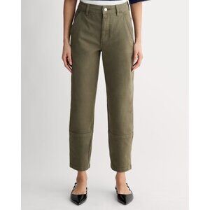 EVERLANE The Utility Barrel Stretch Organic Cotton Pants Green